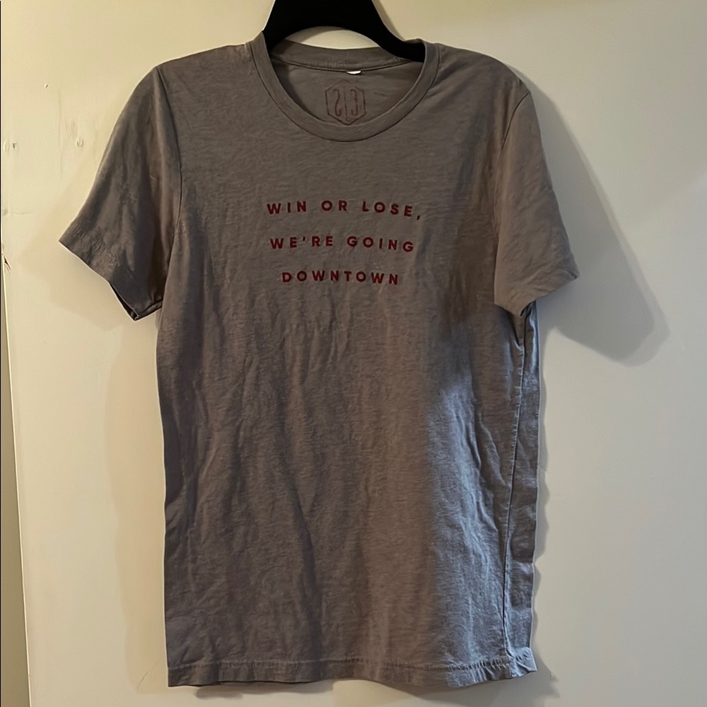 Gray Short Sleeve Crew Neck Tee
